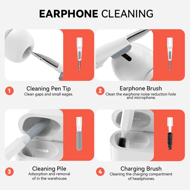 OPUSPORT|20 in 1 Smartphone Cleaner Kit for Electronic Devices, Multifunctional Keyboard Cleaning Brush, Headphones Cleaner Kit for Airpods, Multi-Tool for Cleaning Laptop, Keyboard, Earbuds, Camera, Cellphones