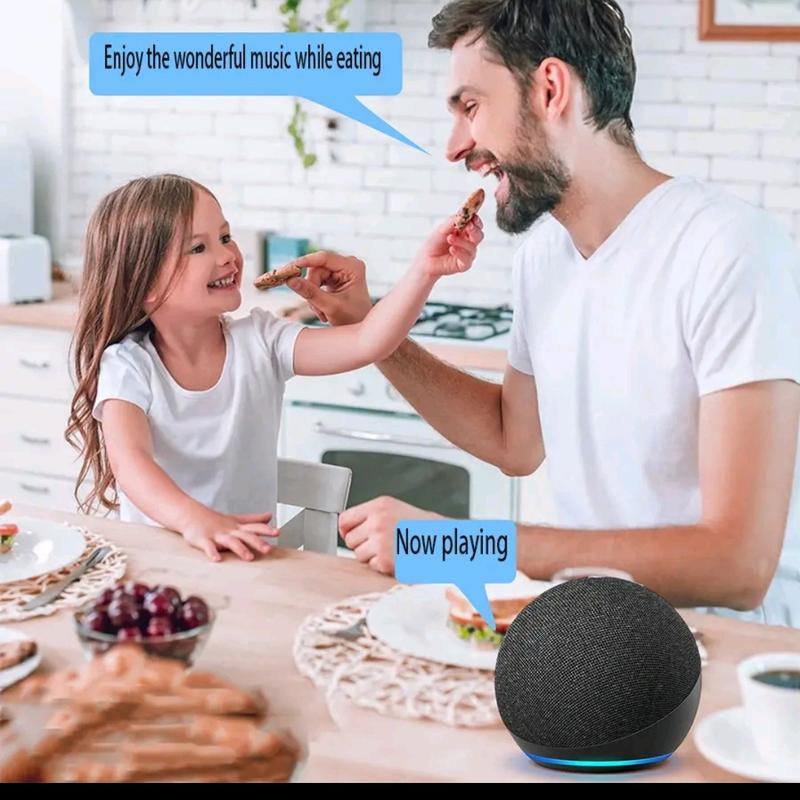 Glacier White Ambient Bluetooth Audio Light 10X10X10Cm Charcoal Finish Speaker for Bedrooms Dining Rooms Offices Vibrant Design Stylish Appearance