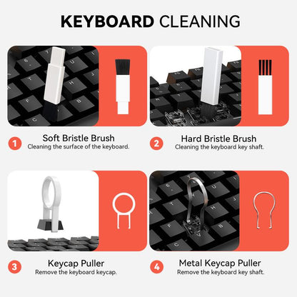 OPUSPORT｜20 in 1 Smartphone Cleaner Kit for Electronic Devices, Multifunctional Keyboard Cleaning Brush, Headphones Cleaner Kit for Airpods, Multi-Tool for Cleaning Laptop, Keyboard, Earbuds, Camera, Cellphones